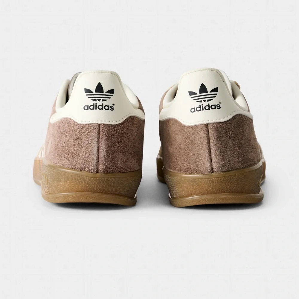 adidas Samba Brown Suede Sneakers with White Stripes - Picture 3 of 6